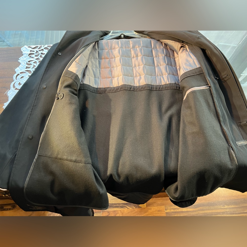 Kenneth Cole New York in person condition black coat with extra warm vest. XL - Picture 10 of 12